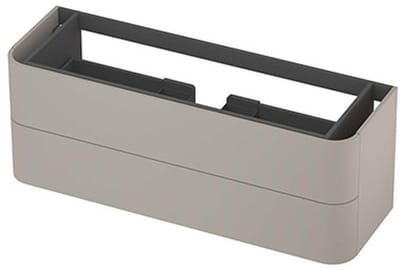 INK - Afgeronde Onderkast Gelakt 2 Laden Softclose Tbv Grepen - 1400x450x520 Mm - Mat Kasjmier Grijs