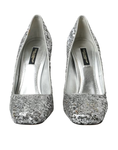 Pailletten Pumps met Sieraden Detail