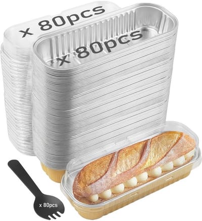 Allecto - Mini Aluminiumfolie Brood Pannen - Bakaccessoires - Goud