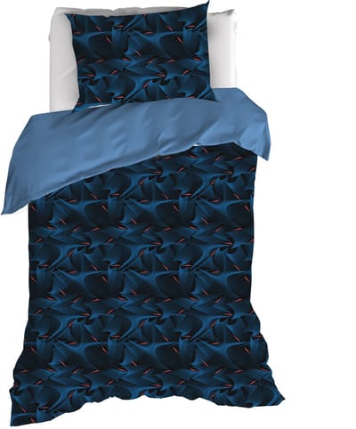 De Witte Lietaer Dekbedovertrek Cobra, Blue Fusion - 140 x 200/220 - Katoen Percal
