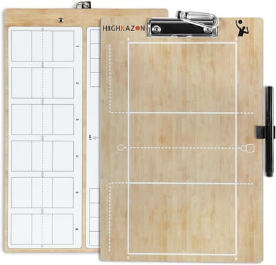 Volleybal Coach Bord Dubbelzijdig Whiteboard voor Oefeningen en Opstellingen