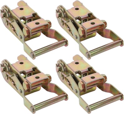 Ratelspanner Set - Lading Zekering - Vracht Vervoeren - 1500 KGS Trekkracht - 4 Stuks - Zilver