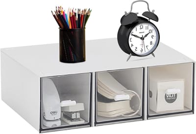 Praktische Organizer met 3 Laden voor Theezakjes, Koffie en Specerijen - Ideaal voor Bureau en Make-up Tafel