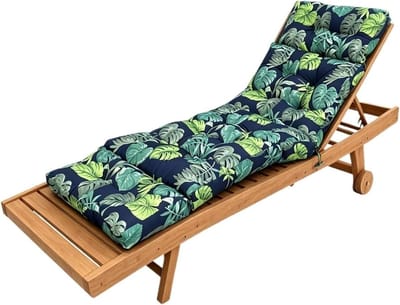 Ligstoel Kussen - Tuinstoel Kussen - Buiten Ontspannen - Waterdichte Oxford Stof - 180x50cm - Groen Blad