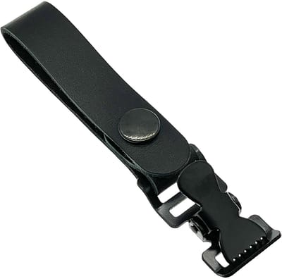 Handschoenclip Karabijnhaak - Handschoenhouder Hanger - Veiligheidswerk Bouw - Nieuw 2023 Ontwerp - 10x3x1 cm - Zwart Leer