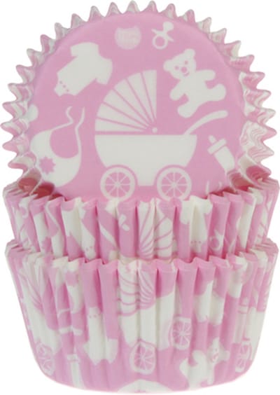 House of Marie Cupcake Vormpjes - Baby Roze - pk/50 - Baking Cups voor Muffins en Cupcakes