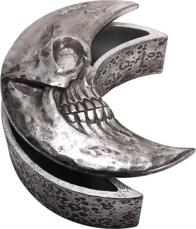 Alchemy Decoratieve opbergdoos Skull Moon Zilverkleurig