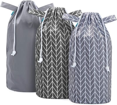 3-Pack Herbruikbare Luierbakzakken - Waterdichte Nappy Bin Bag voor Opslag