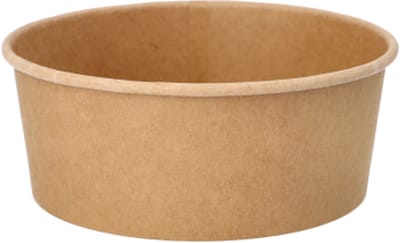 50 Saladeschalen, Karton rond 750 ml Ø 15 cm · 6 cm bruin