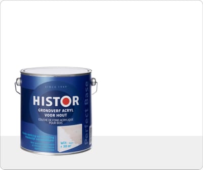 Histor Perfect Base Grondverf Acryl voor Hout 2,5 liter - Wit