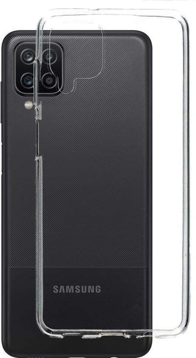 Mobiparts hoesje geschikt voor Samsung Galaxy A12 - Zacht TPU - Schokabsorberend TPU - Grip Coating - Transparant