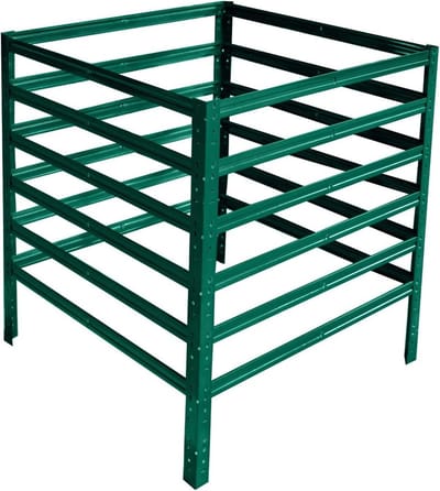 Compostbak Tuin - Composteerbak Groen - Composteren Tuinafval - Metalen Rooster - 990 liter - Groen