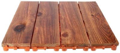 Houten vloertegels - Terrastegels tuin - Buiten vloeren - Interlocking systeem - 30 x 30 cm - Multicolor