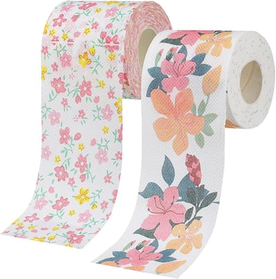 Toiletpapier Rollen - Decoratief Papier - Dagelijks Gebruik - Bloemenprint Ontwerp - Medium Grootte - Zoals Getoond