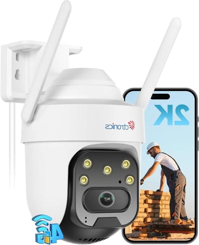 Buiten Beveiligingscamera - 4G Camera Dome - Objecten Bewaken - Geen Wifi Nodig - 16 cm - Wit