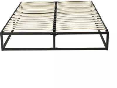 Vente-unique Bedbodem met latten van metaal 160 x 200 cm - 2 x 19 latten - Zwart - RAMMUS van YSMÉE