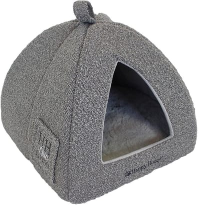 Happy-House Kattenhuis HH Chic Living Bouclé met bont Grijs