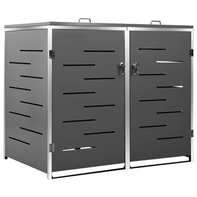 vidaXL - Containerberging - dubbel - 138x77,5x115 - cm - roestvrij - staal