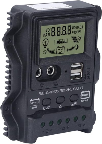 Solar Laadregelaar - Zonnecontroller Acculader - Energie Beheer - Industriële Kwaliteit Chip - 30A - Zwart