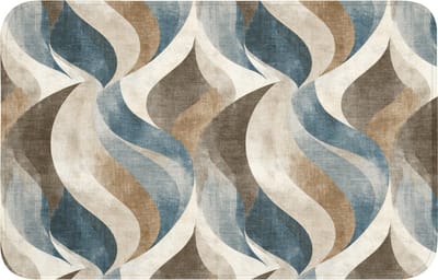 Badmat 80x50 cm - Antislip - Abstract - Golven - Kleurrijk - Badmatten voor badkamer - Badkamermat - Douchemat - Badkamer mat