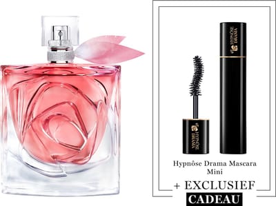 Lancôme La Vie est Belle Rose Extraordinaire Parfum voor Dames + Cadeau - La Vie est Belle Rose Extraordinaire 100ml & Mini Hypnose Drama Mascara Zwart 2ml Reiseformaat - Bloemige Damesparfum & Travel Size Mascara - Totaal 102ml