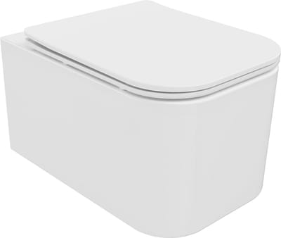 Mexen Elis wc-kom Rimless met soft-close slim zitting, duroplast, glanzend wit - 30910600