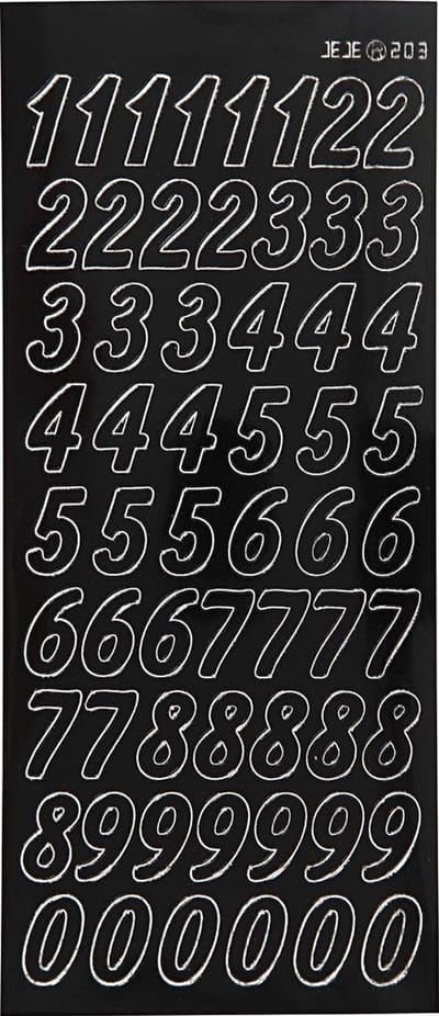 Creativ Company Stickers Large Numbers Black 1 Sheet