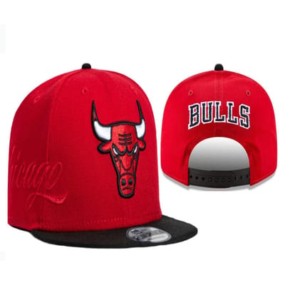 Nieuwe Basketbalpet Stierenkop Heren- en Damesverstelbare Pet Zonnehoed Hip Hop Pet Directe Verkoop Hoofd Stier Platte Rand Pet red