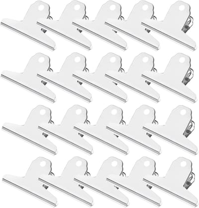 20 stuks sluitklemmen, groot, 75 mm, sluitclips, klemmen van roestvrij staal, metalen klemmen, metalen scharnierclips voor zakken, voedselverpakkingen, foto, huis, keuken, kantoor