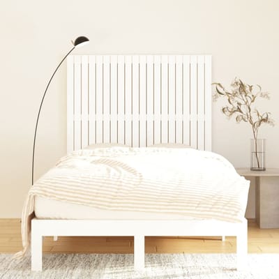 vidaXL - Wandhoofdbord - 127,5x3x110 - cm - massief - grenenhout - wit