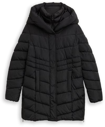 Tom Tailor - Pufferjas in 2-in-1-look - Maat XXL - deep black
