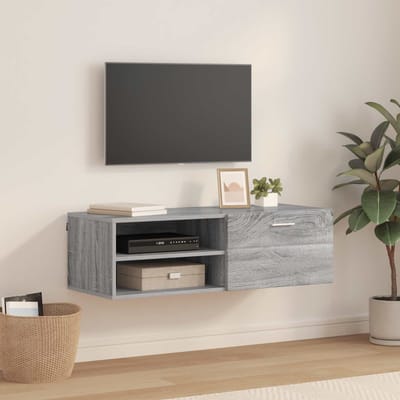 vidaXL - Houten - Kast - 100,5 - x - 39 - x - 30 - cm - Grijs - Sonoma - Bewerkt - hout
