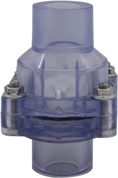 Transparante Terugslagklep PVC met Slangtule voor Afvoer en Keerfunctie
