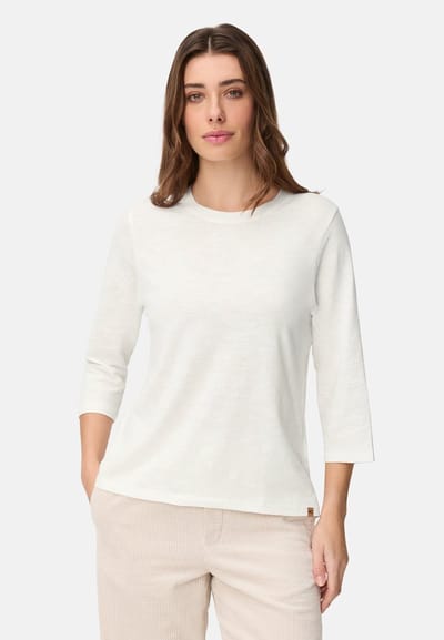 camel active T-Shirt met 3/4-mouwen - Maat - Melkwitwomenswear-XXS