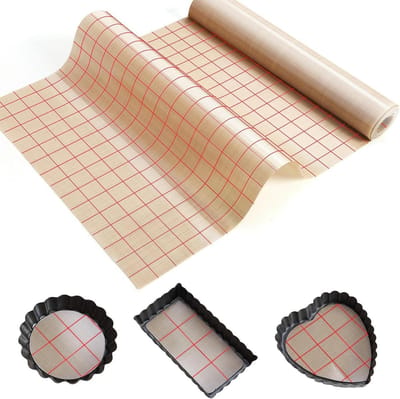 Bakmat rol 40 cm x 15 cm - antislip, herbruikbaar - voor luchtfriteuse, oven, vriesdroogmat - gemakkelijk op maat te snijden