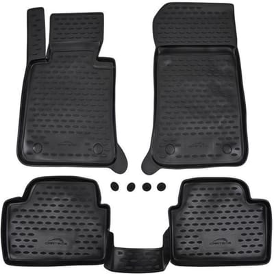J&J AUTOMOTIVE | Tapis De Sol En Caoutchouc 3D Exclusive Pour Bmw 1 Série E87 / E81 3/5P. Berlina 2004-2011 noir