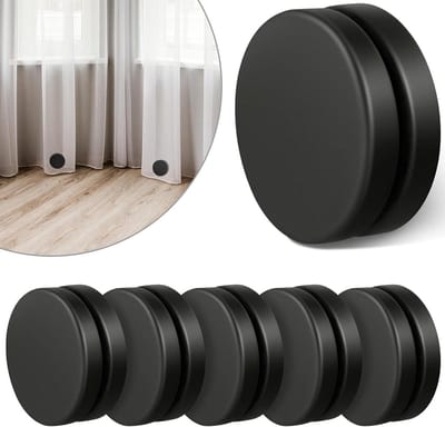 Ronde magnetische gewichten voor douchegordijn - Set van 6 - 0,3 kg per stuk