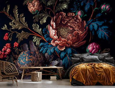 Vliesbehang - Fotobehang - Bloemen - Rozen - Bladeren - Bloem - Planten - 184x254 cm (Hoogte x Lengte)