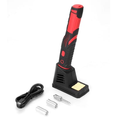 Fer à souder rechargeable sans fil avec lumière LED lumineuse multicolore