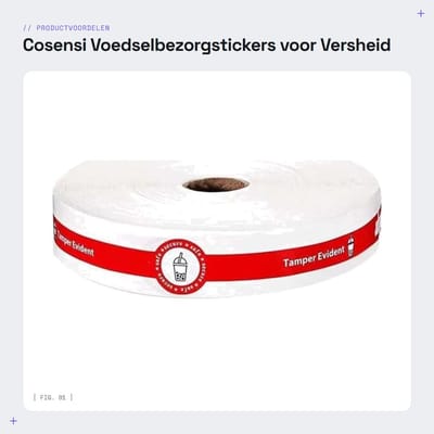 Dailygoods- Verzegeld Voedselbezorgstickers - 100 Stuks - Gecoat Papier - 1" x 9" - Rood/Groen - Voedselveiligheid Etiketten - Afdichtingslabels
