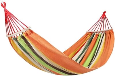 Draagbare Hangmat - Buitenstoel - Ontspannen Buiten - Met Houten Spreiders - 200x150cm - Gekleurd