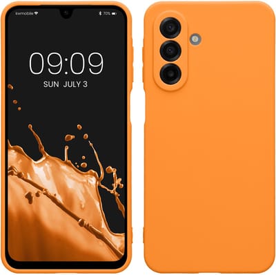 kwmobile telefoonhoesje geschikt voor Samsung Galaxy A17 4G / 5G - Hoesje voor smartphone - Precisie camera uitsnede - In fruitig oranje
