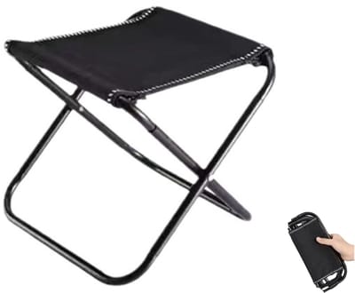 Dailygoods- Kampeerkruk Opvouwbaar - Lichtgewicht Aluminium - Draagbare Stoel - Klapstoel - Stabiele Ondersteuning - Duurzaam Materiaal - Opvouwbare Stoel