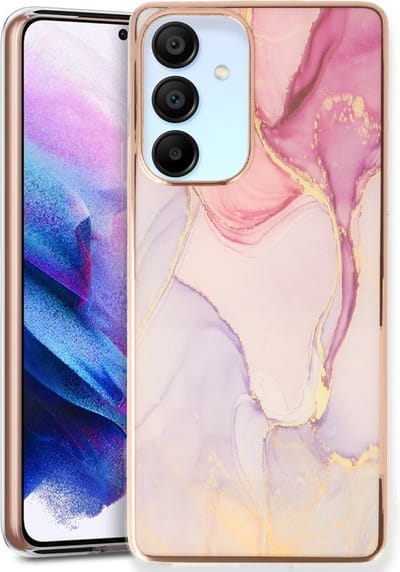 Casemania Hoesje Geschikt voor Samsung Galaxy A15 - Nova - Siliconen Marmer Back Cover