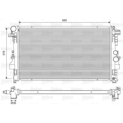 Radiator, motorkoeling VALEO 734887