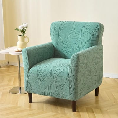 1PC Jacquard Club Bankhoes Stretch Kuip Fauteuil Slipcover Effen Kleur Enkele Bank Slipcover voor Huis el Kantoordecor