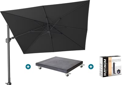 Platinum Challenger Premium T2 3x3 m - Faded Black met Marbella voet en hoes