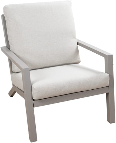 Loungestoel Bezano | Taupe & Champagne | Aluminium