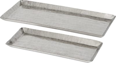 Zilveren Schaal Rechthoekig 2 st. - 37 cm