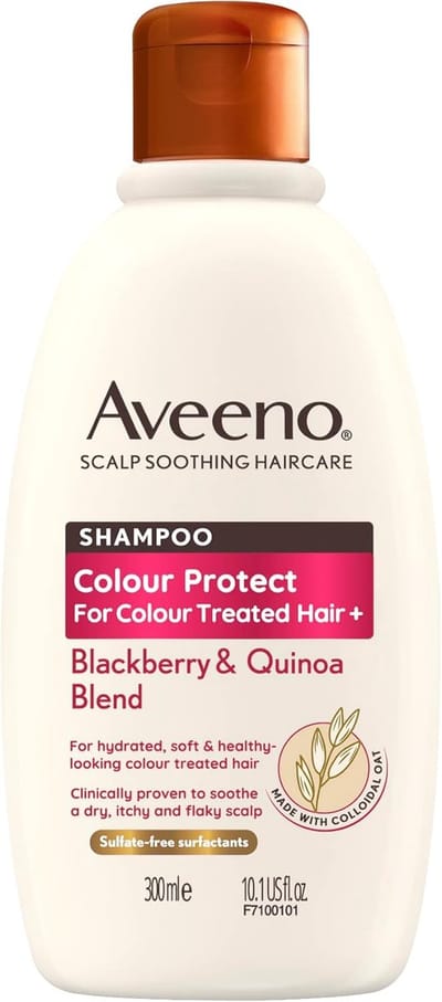 Aveeno Scalp Soothing Colour Protect Shampoo – Blackberry & Quinoa Blend – Voor Gekleurd Haar - 300ml